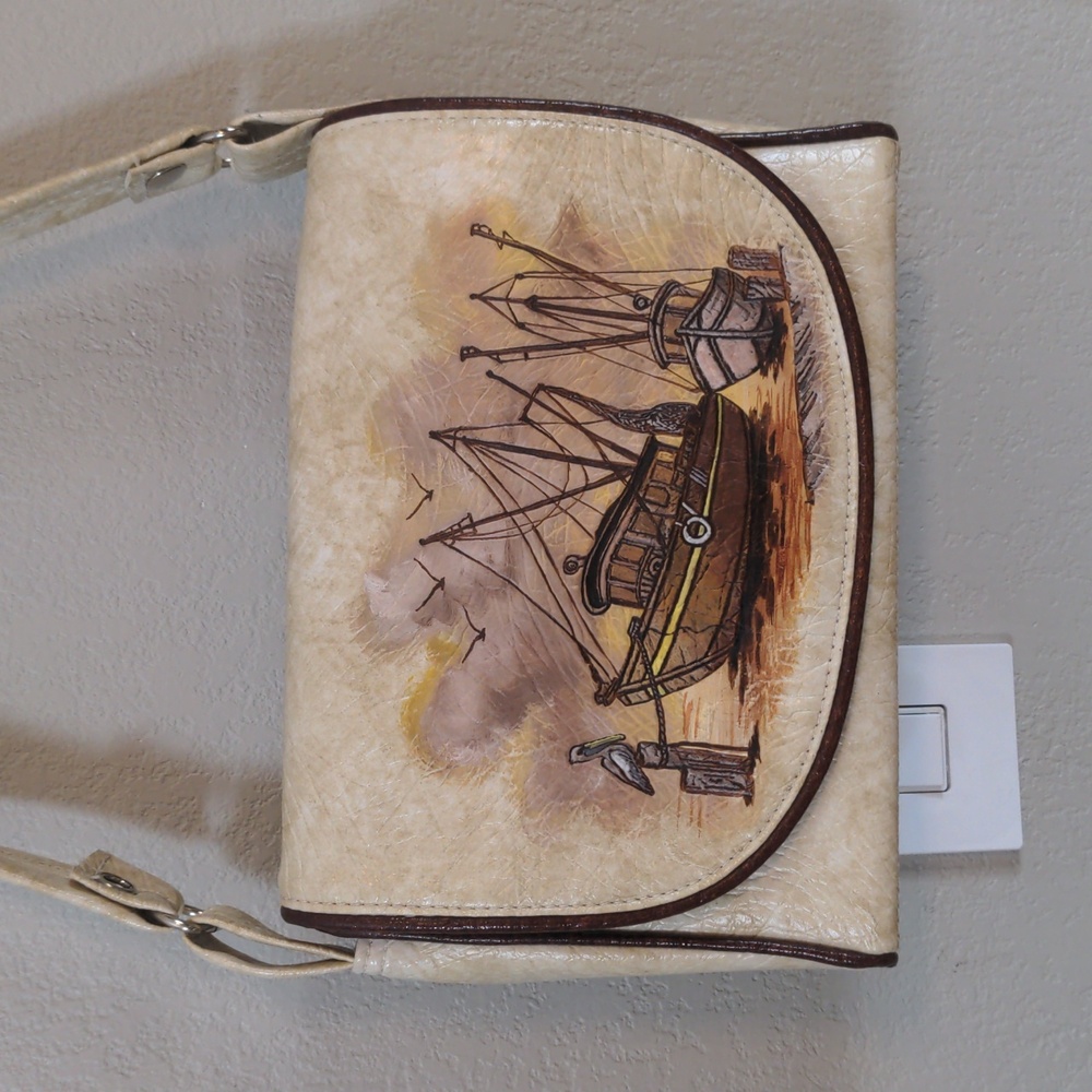 VTG Vintage The Original Florida Keys Handbag Sail Boat